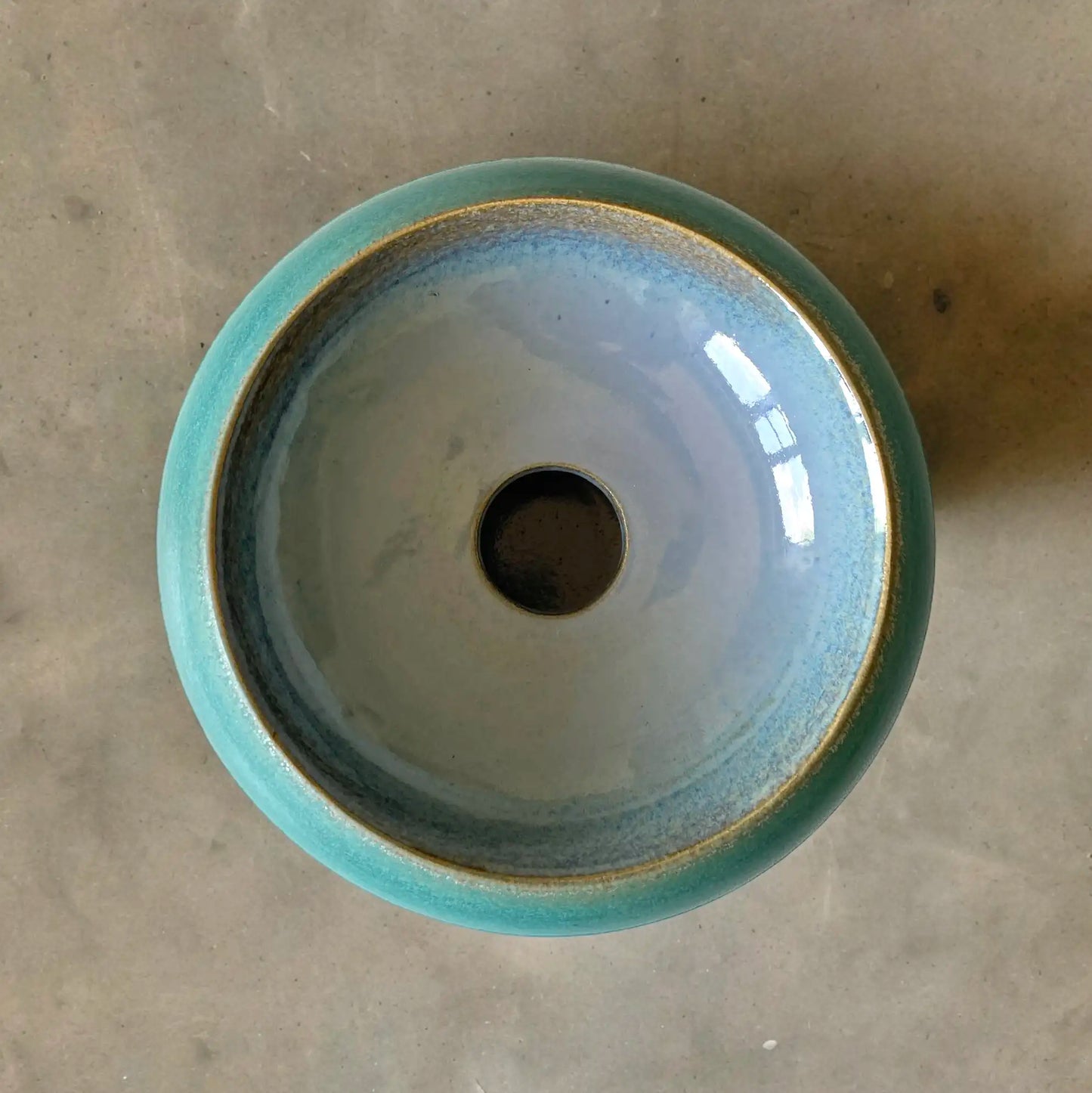 Vase turquoise - pièce décorative